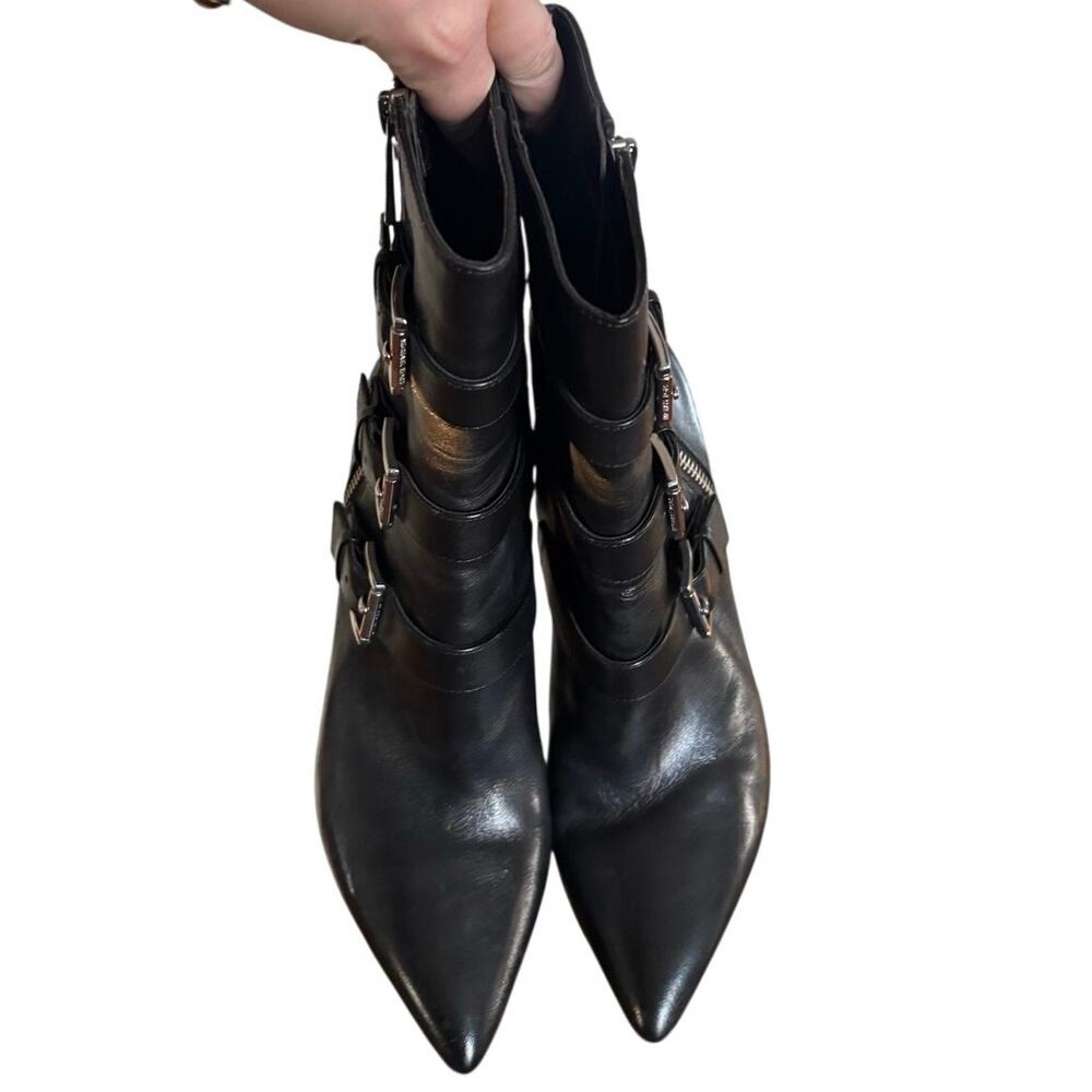Michael Kors Leather “Lori” Buckle Boots- 8.5M - Picture 4 of 10